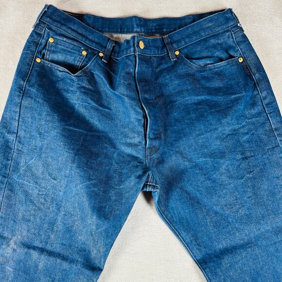 Levi's 501 Jeans Men 40x32 Gold Metallic Thread Button Fly 501xx Straight Denim - Picture 3 of 12